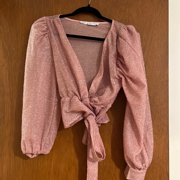Sparkly pink blouse SMALL - Picture 1 of 2